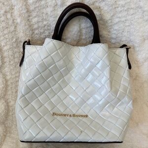 Dooney and Burke white leather bag